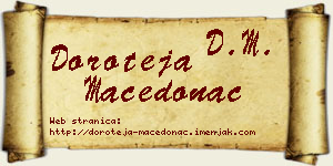 Doroteja Macedonac vizit kartica